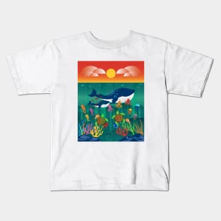 Colorful Sea Creatures! Kids T-Shirt